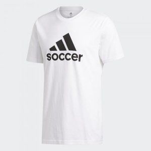 Adidas Badge of Sport Soccer Tee White Mens Small